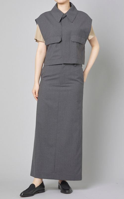 バックサテンクロップドベスト