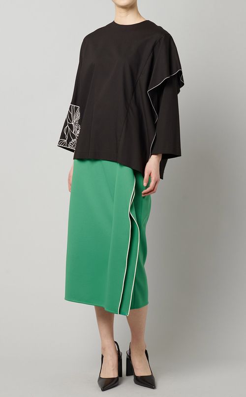 サイドフリルスリットスカート