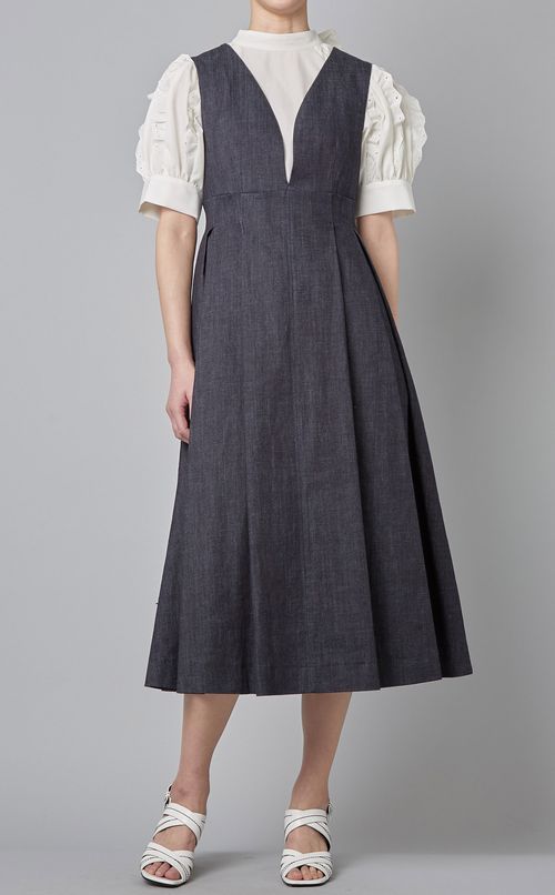 スカラップフリルバックリボンブラウス