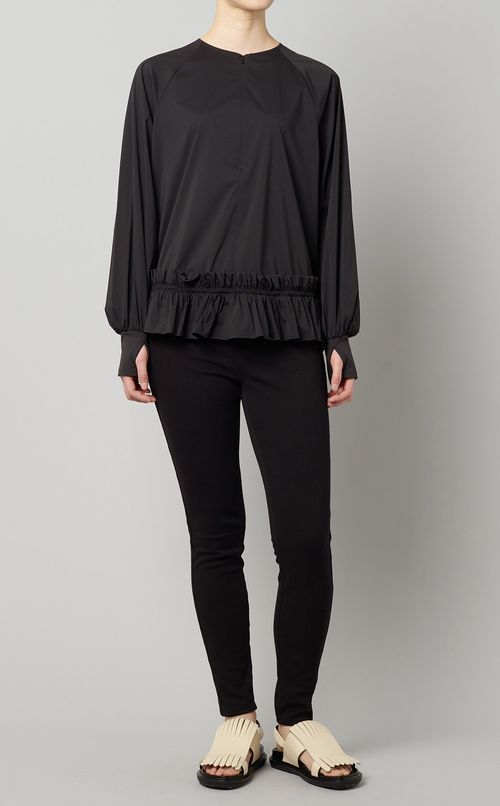 ギャザーヘムプルオーバーブラウス