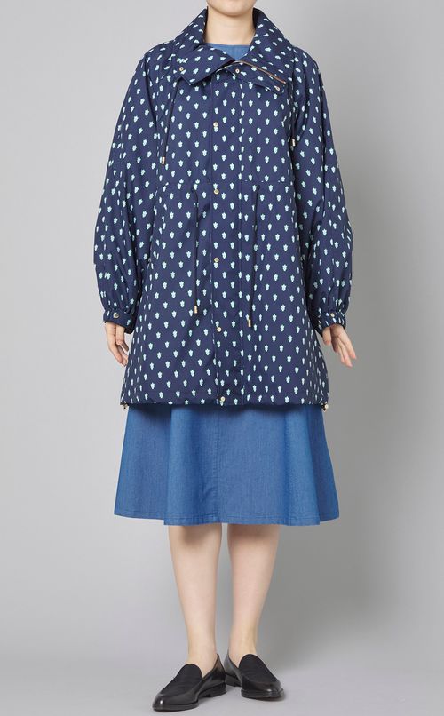 ピケデニムタックスリーブワンピース