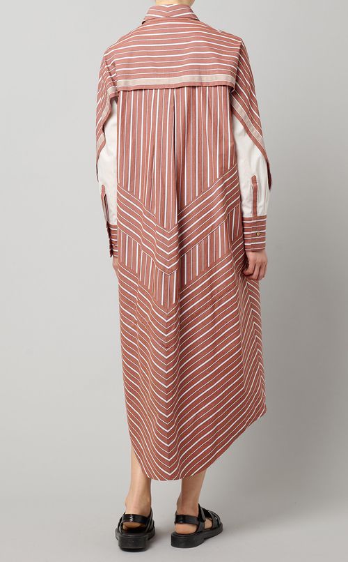 マルチストライプシャツワンピース