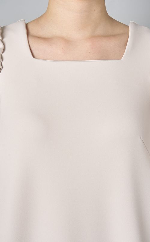 ラッフルスリーブジャージーワンピース