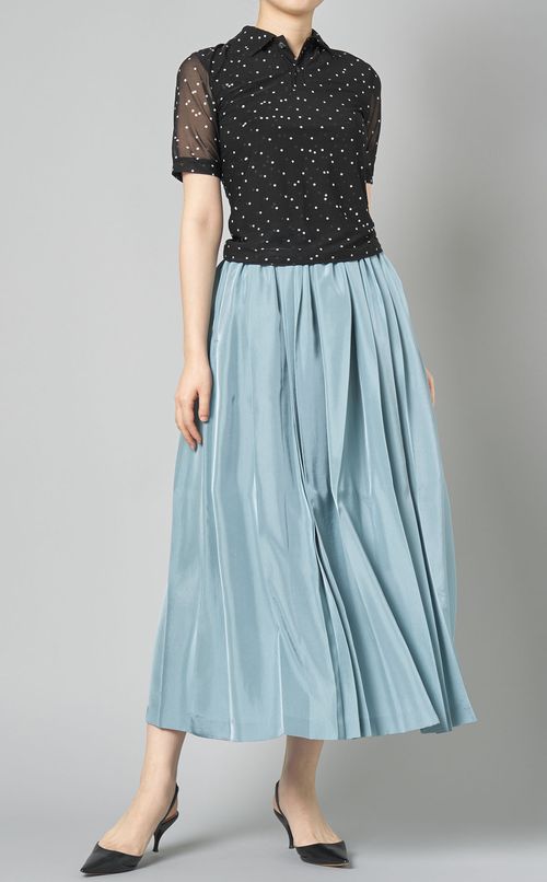 プリントシアーバックギャザー卜ップス