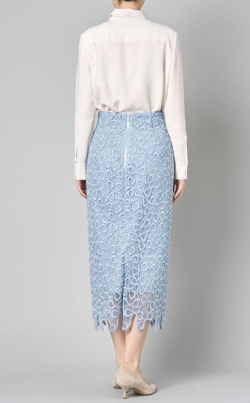 リボンメッシュレーススカート