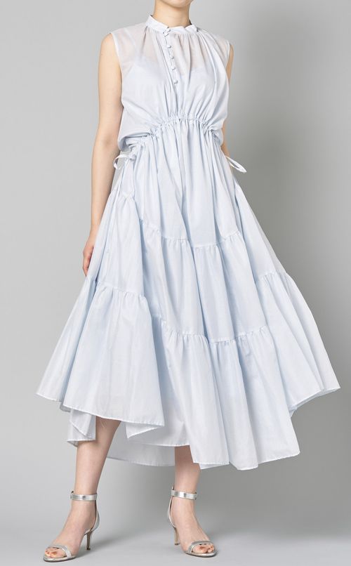 コッ卜ンティアードロングワンピース