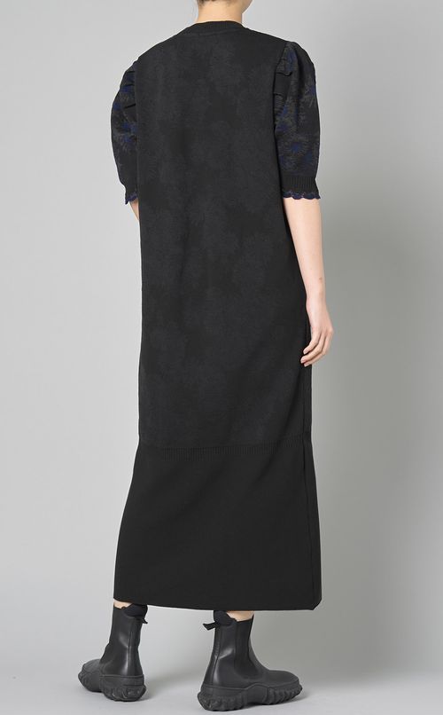 フラワージャガードニットワンピース