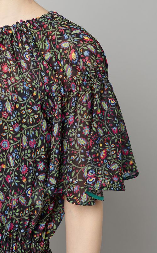 フラワープリントロングワンピース