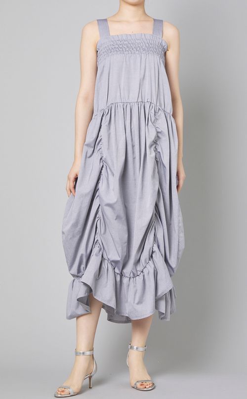 コットン2wayギャザーワンピース