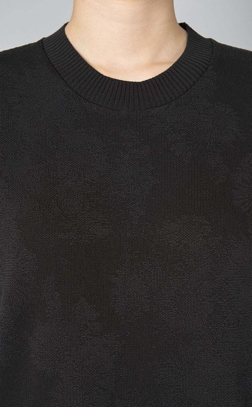 フラワージャガードニットワンピース