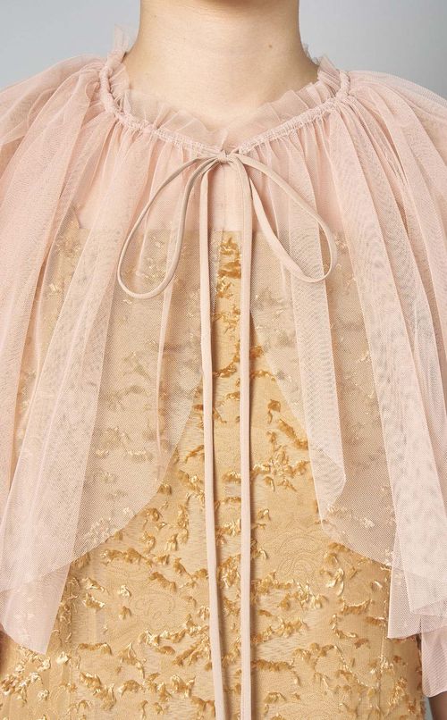 ボレロ付カットジャガードワンピース