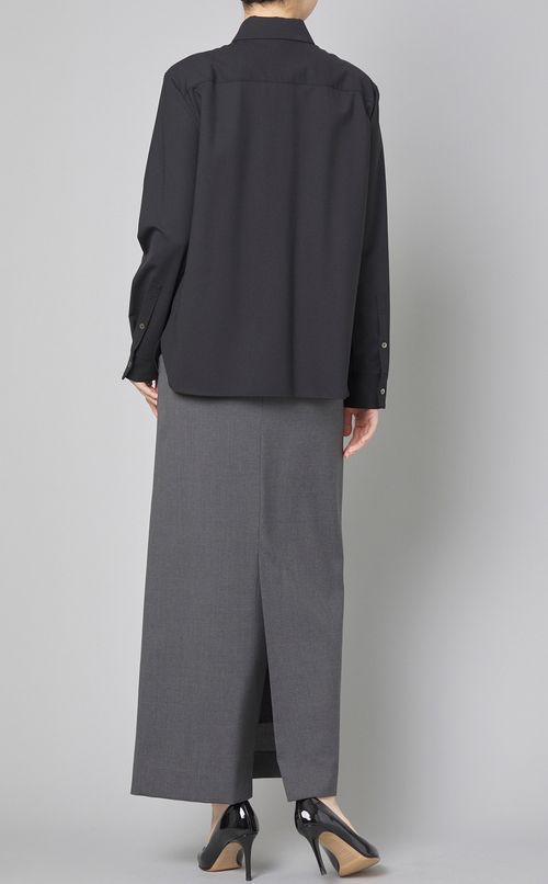 トレーサブルウールヘムラインシャツ