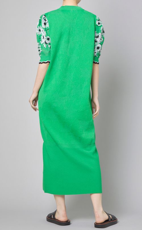 フラワージャガードニットワンピース