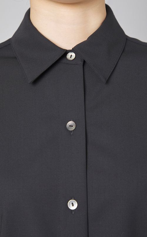 トレーサブルウールヘムラインシャツ