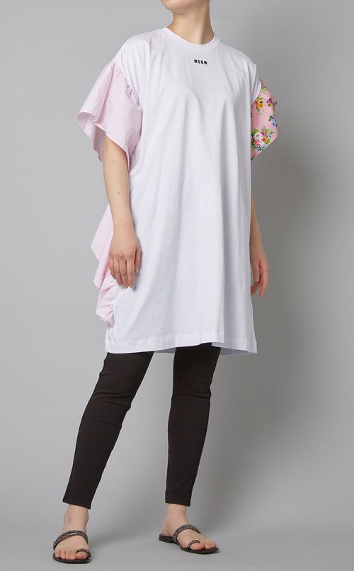 アシンメトリーフリルスリーブプルオーバー