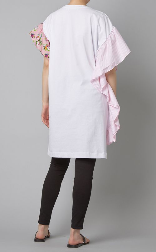 アシンメトリーフリルスリーブプルオーバー