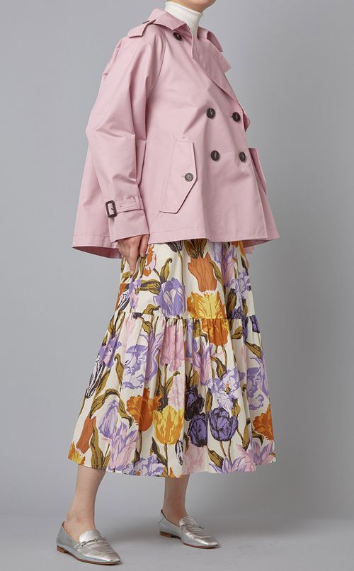 フラワープリントイージースカート