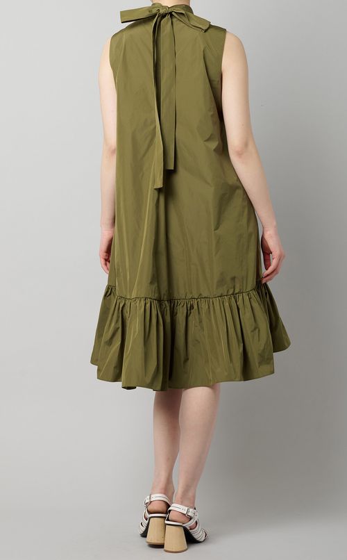 ノースリーブギャザーフレアワンピース