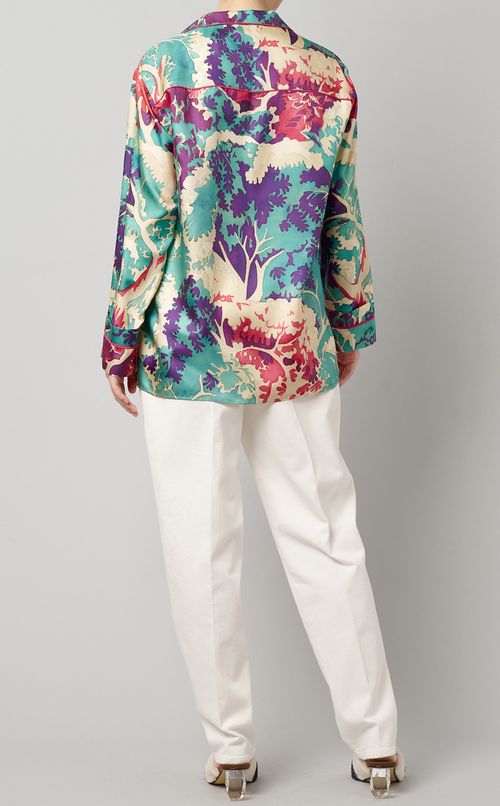 マルチプリントシルクシャツ