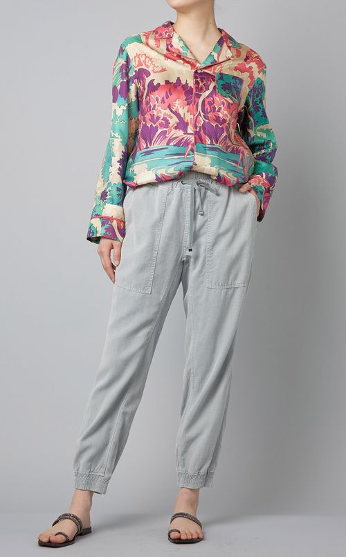 マルチプリントシルクシャツ