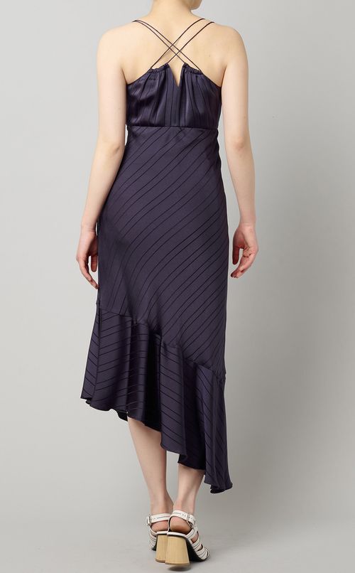 ストライプサテンキャミソールワンピース