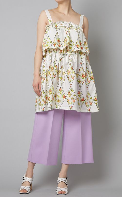 フラワープリントティアードキャミソール