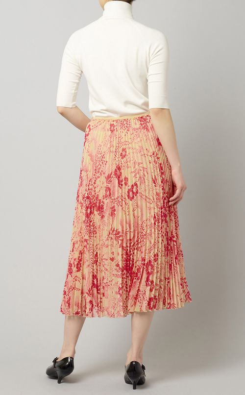 フラワープリントプリーツスカート