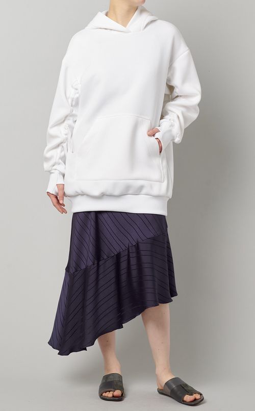 ストライプサテンキャミソールワンピース