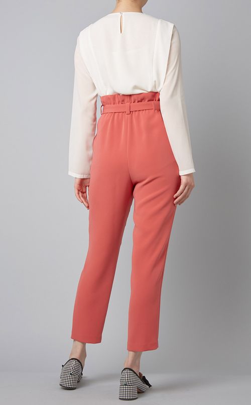 ベルト付タックテーパードパンツ