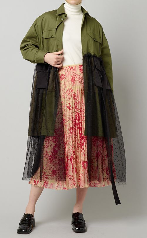 フラワープリントプリーツスカート