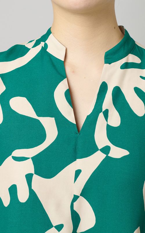 スキッパープリントワンピース