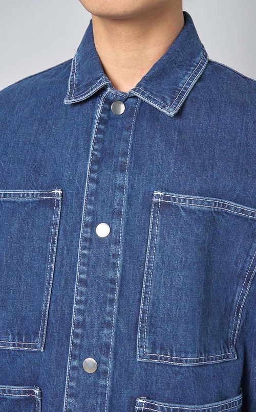 ポケットデニムオーバーシャツ