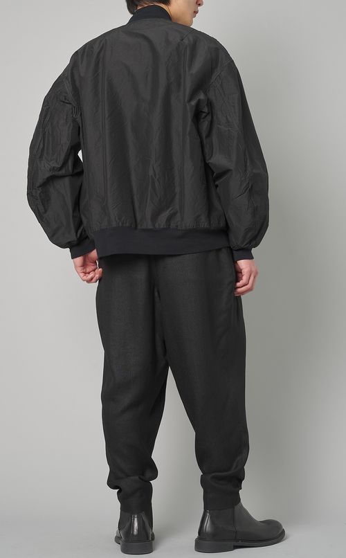 コットンシルクボンバージャケット