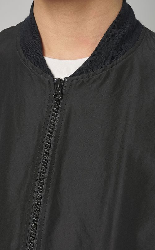 コットンシルクボンバージャケット