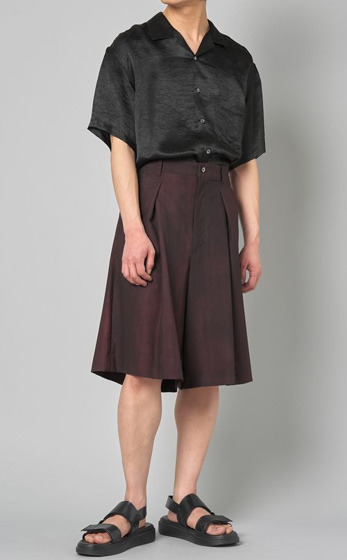 流し染ウールハーフパンツ