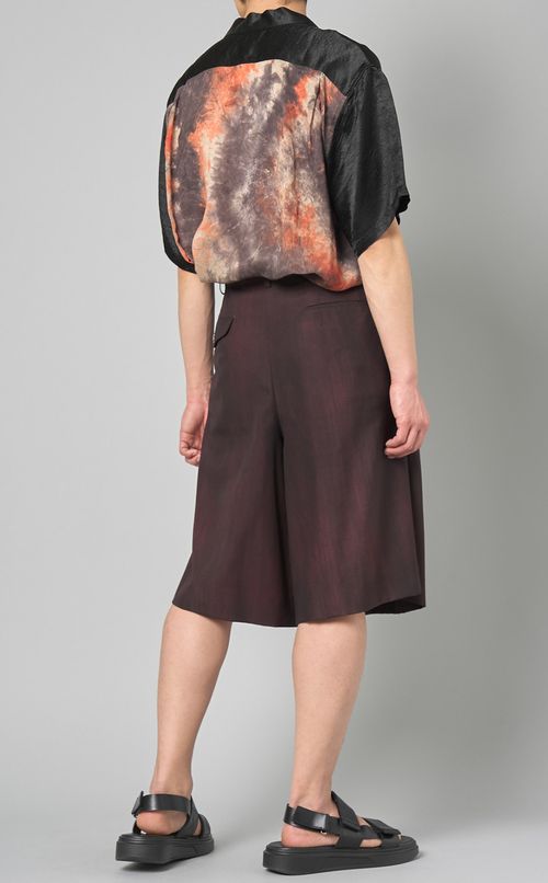 流し染ウールハーフパンツ