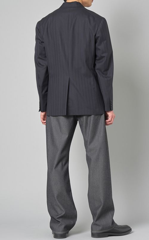 ストライプウールブレザー