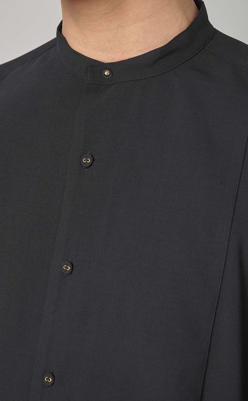 バンドカラーカフタンシャツ