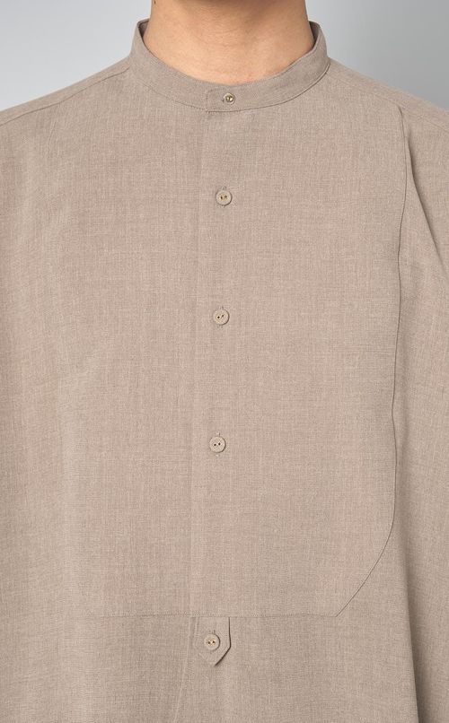 バンドカラーカフタンシャツ