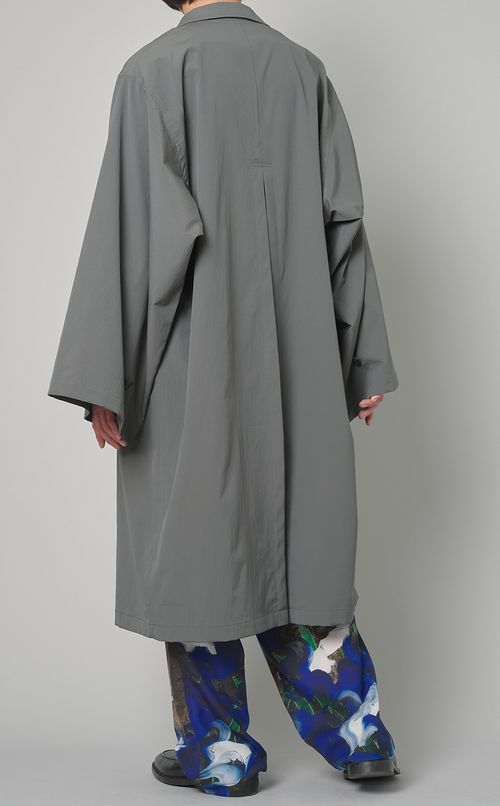 ワイドスリーブバルカラーコート