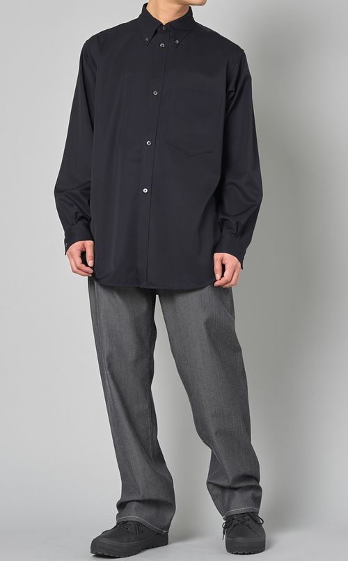 ウールギャバオーバーサイズシャツ