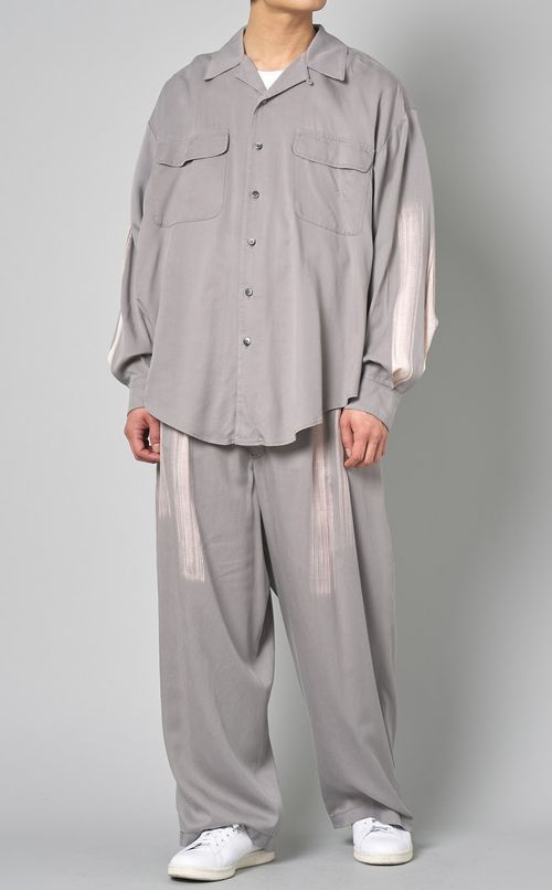 ハンドペイントワイドタックパンツ