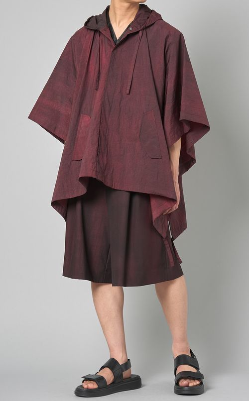流し染ナイロンポンチョ