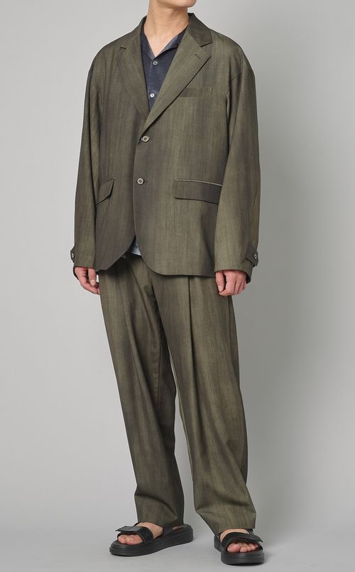 流し染ウールパンツ