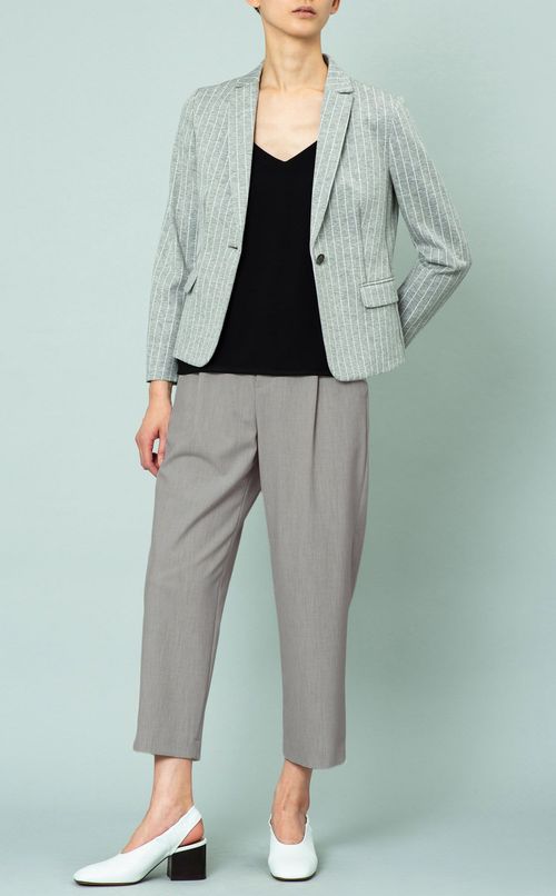 ポプリンストレッチタックパンツ