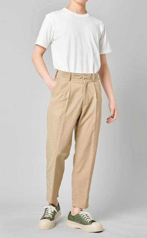 ポリエステルリネントラウザー