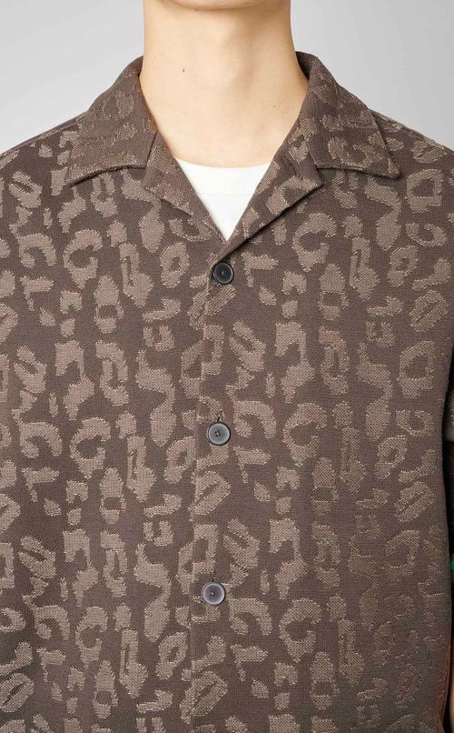 ジャガードニットシャツ