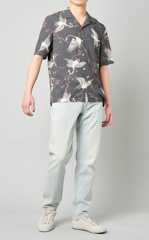 オープンカラーショートスリーブシャツ