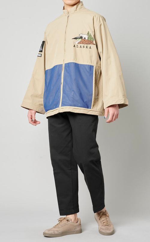 エンブロイダリーナイロンブルゾン