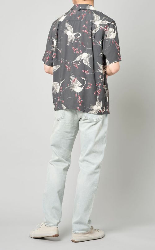 オープンカラーショートスリーブシャツ